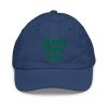 Kelly Green Embroidered Brand Logo Baseball Cap | Youth Classic