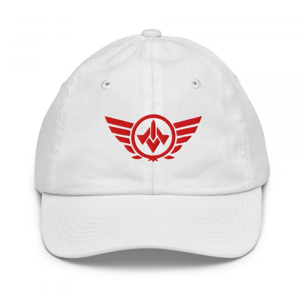 Red Embroidered Logo Baseball Cap | Youth Classic
