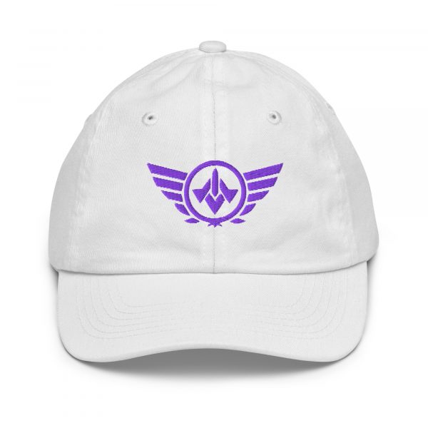 Purple Embroidered Logo Baseball Cap | Youth Classic