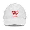 Red Embroidered Brand Logo Baseball Cap | Youth Classic