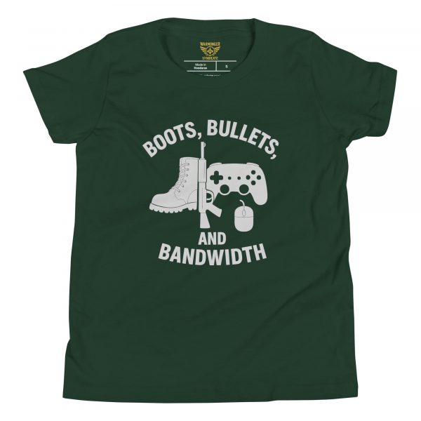 Boots, Bullets, and Bandwidth Tee | Youth Premium | S-XL
