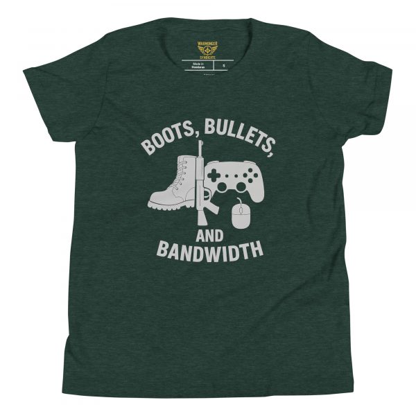 Boots, Bullets, and Bandwidth Tee | Youth Premium | S-XL