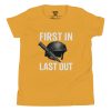 youth-staple-tee-mustard-front-68bb822f3133a.jpg First In First Out Tee | Youth Premium | S-XL